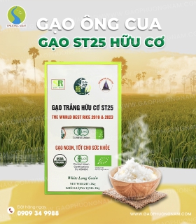 Gạo Hữu Cơ ST25 (Organic tiêu chuẩn USDA) - Hộp 2kg