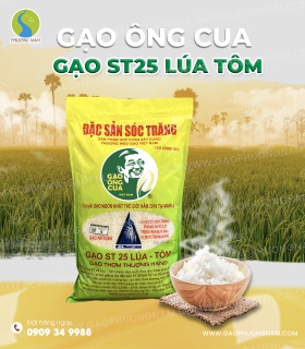 Gạo ST25 (Ông Cua) Lúa Tôm Chính Hãng - Túi 5kg