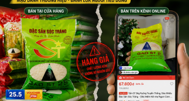 Gạo ST25 dỏm từ cửa hàng đến kênh online