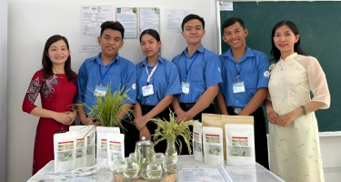 Sinh viên miền Tây biến lúa chét ST25 thành trà thảo mộc