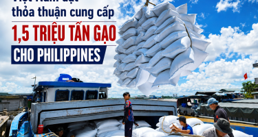 Việt Nam đạt thỏa thuận cung cấp 1,5 triệu tấn gạo cho Philippines