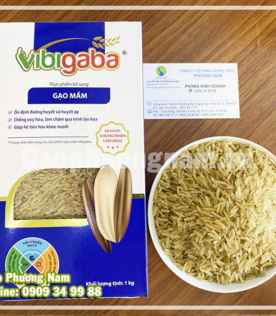 Gạo Lứt Mầm - Gạo Mầm Vibigaba - Hộp 1kg