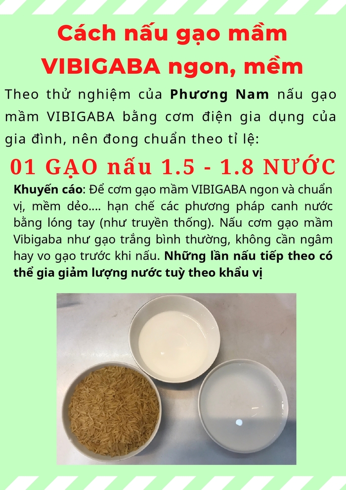 Cách nấu cơm gạo mầm VIbigaba ngon chuẩn