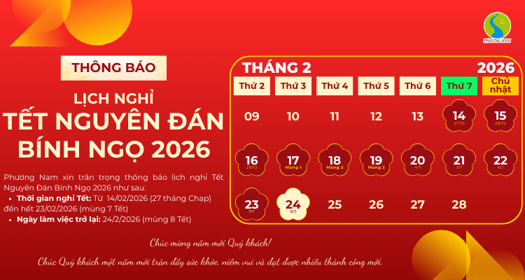 Thông báo lịch nghỉ Tết Nguyên Đán Bính Ngọ 2026