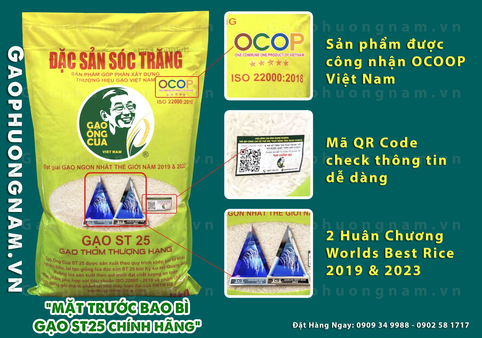 cach phan biet gao st25 that gia bang bao bi