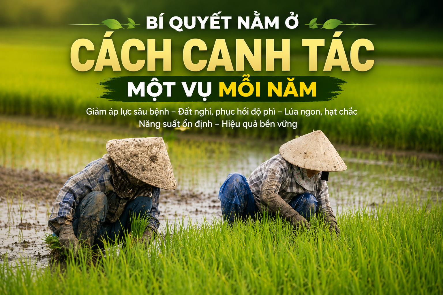 Bí quyết nằm ở cách canh tác một vụ mỗi năm