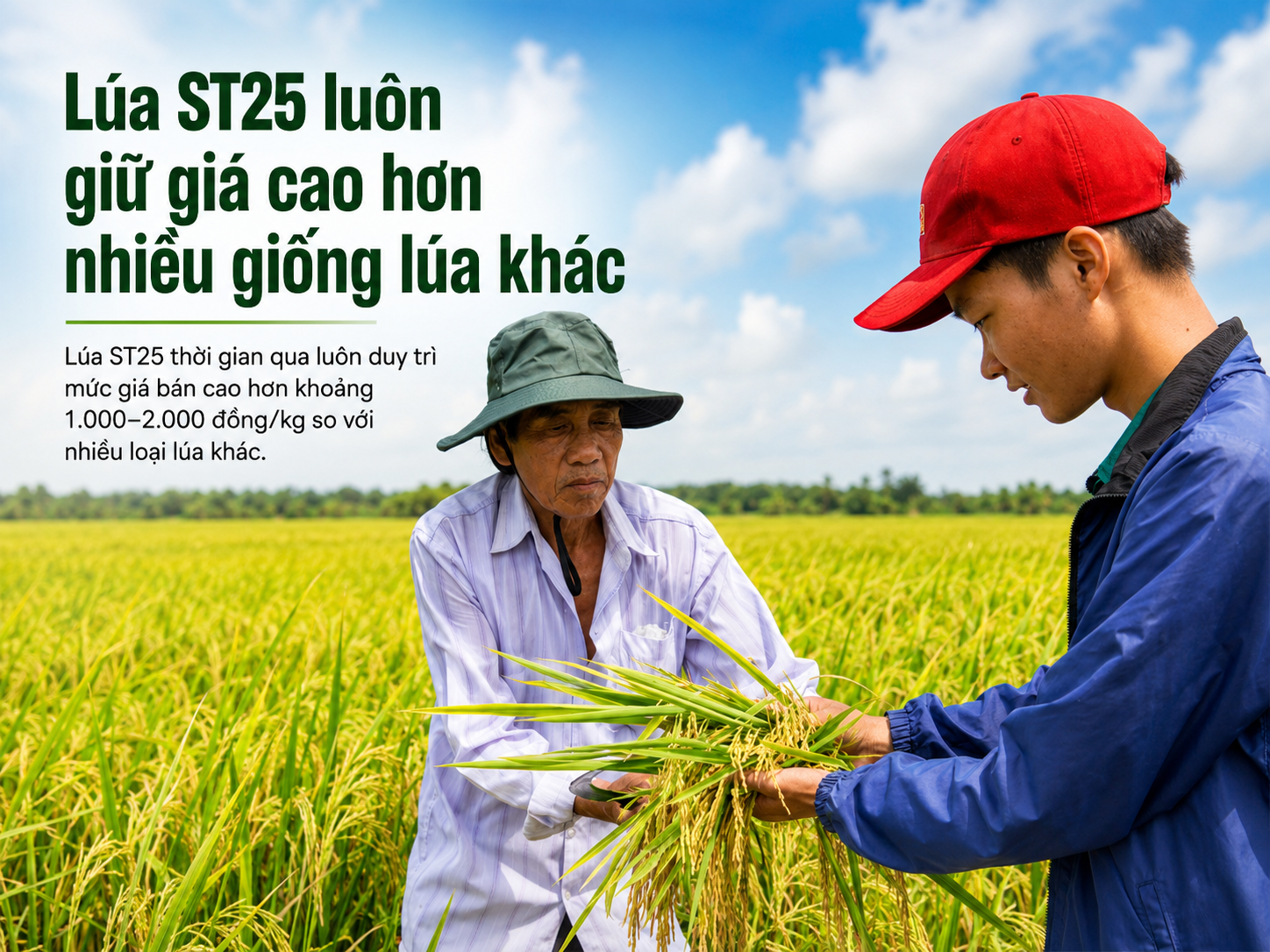 Lúa ST25 luôn giữ giá cao hơn nhiều giống lúa khác