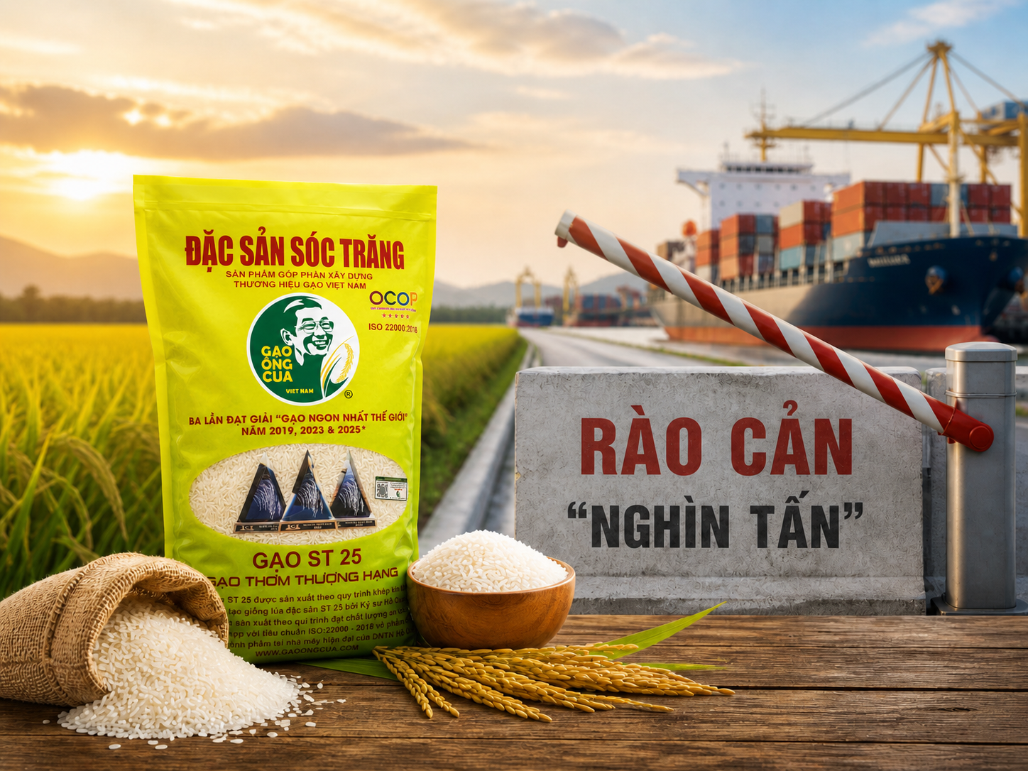 Túi gạo 5 cân, rào cản “nghìn tấn”: Khi xuất khẩu gạo cần được mở đúng cách