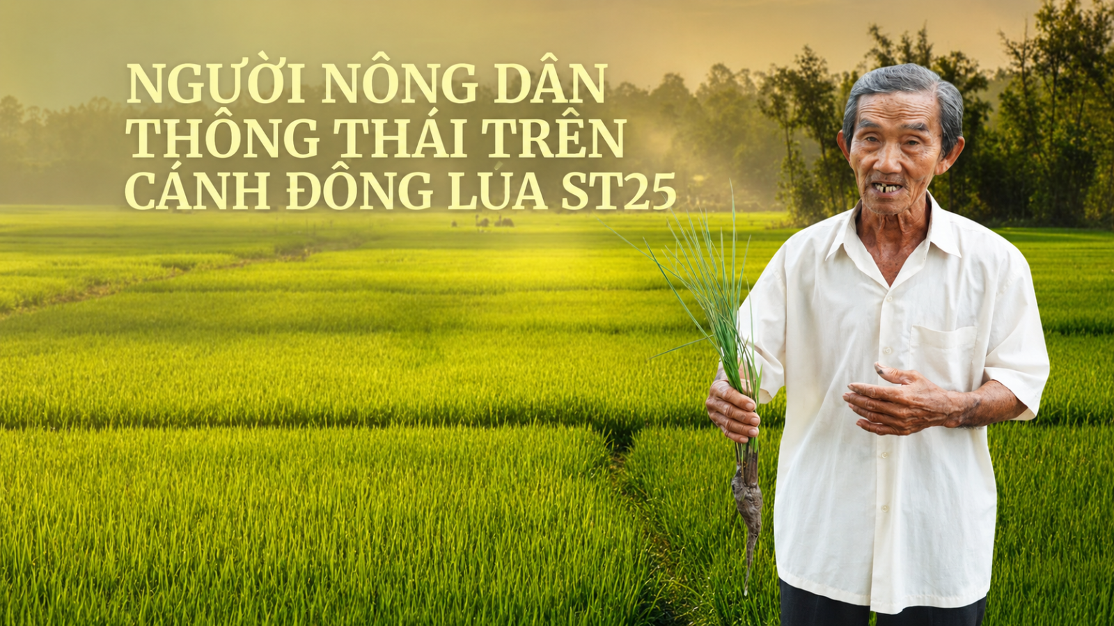 Người Nông Dân Thông Thái Trên Cánh Đồng Lúa ST25