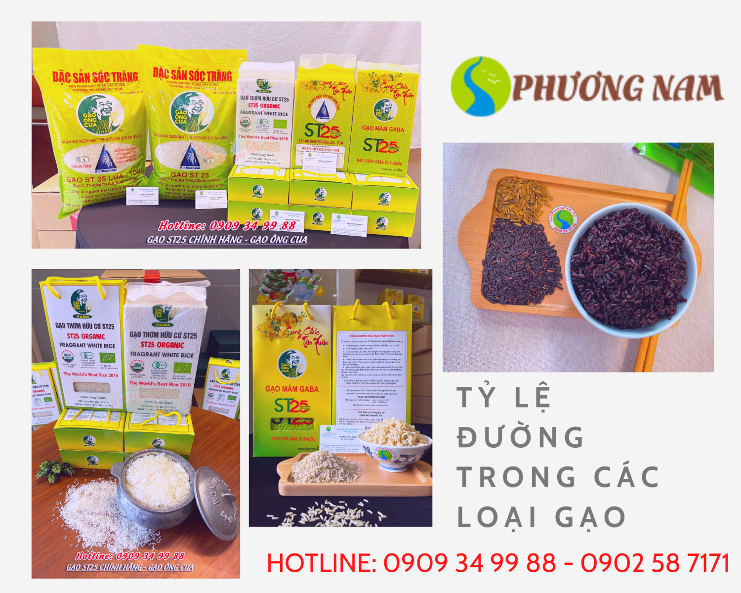 Tỷ lệ đường trong các loại gạo - gaophuongnam.vn