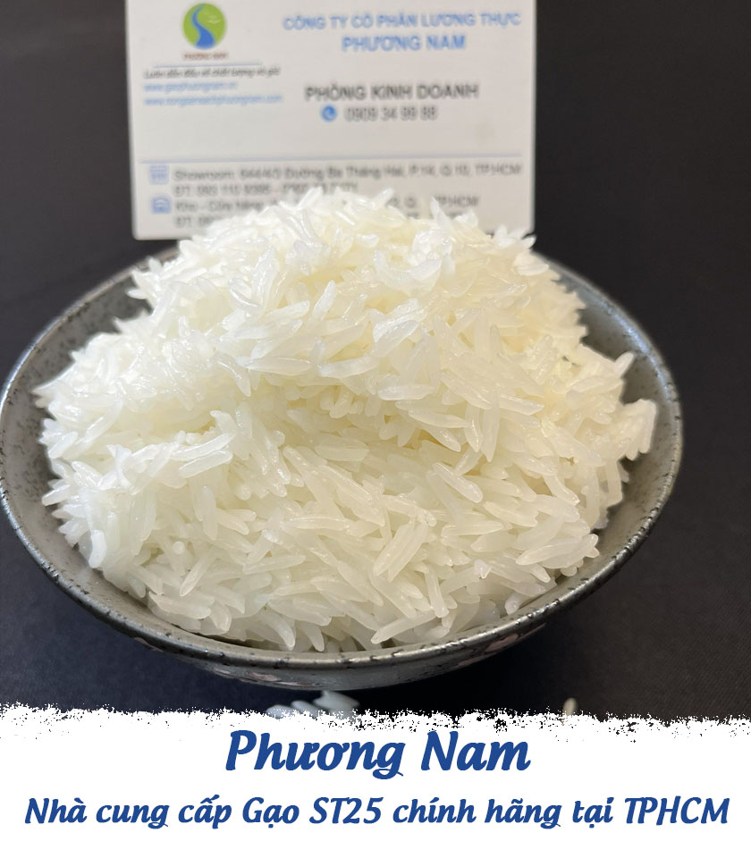 Hạt cơm gạo st25 lúa tôm vẫn giữ được độ dẻo sau khi cơm để nguội