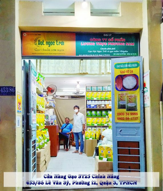 Cửa hàng bán gạo st25 chính hãng tại 453/86 Lê Văn Sỹ, Quận 3, TPHCM