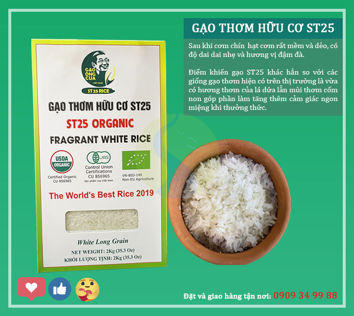 Gạo dành cho bé ăn dặm - gạo hữu cơ ST25 - gaophuongnam.vn