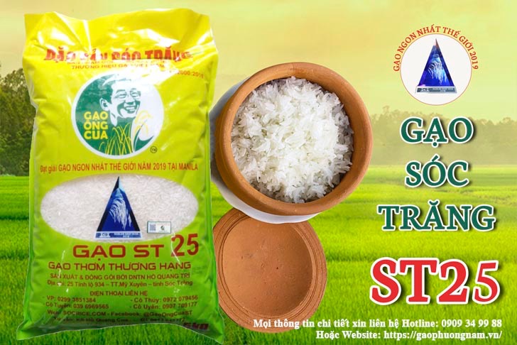Gạo Sóc Trăng ST25 chính hãng - Cơm ngon dẻo không bị bung hạt