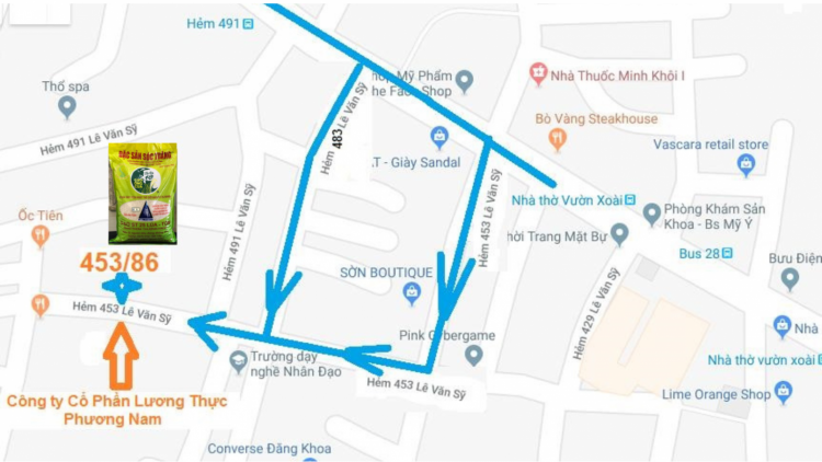 Địa chỉ công ty Phương Nam trên gg maps