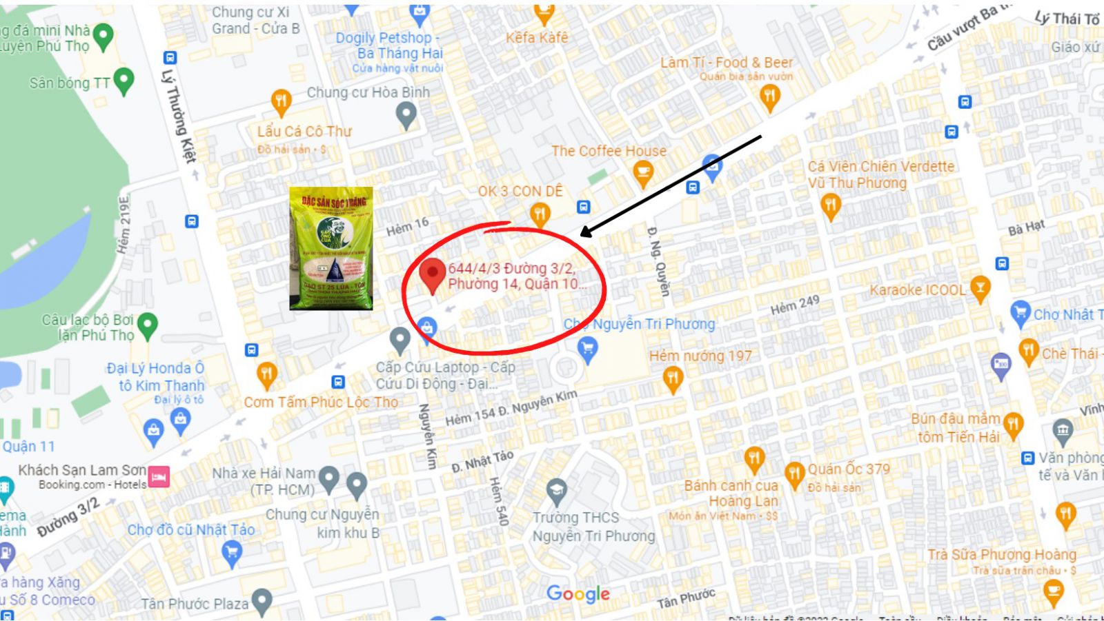 Địa chỉ Công Ty Phương Nam bán gạo ST25 trên bản đồ Google map
