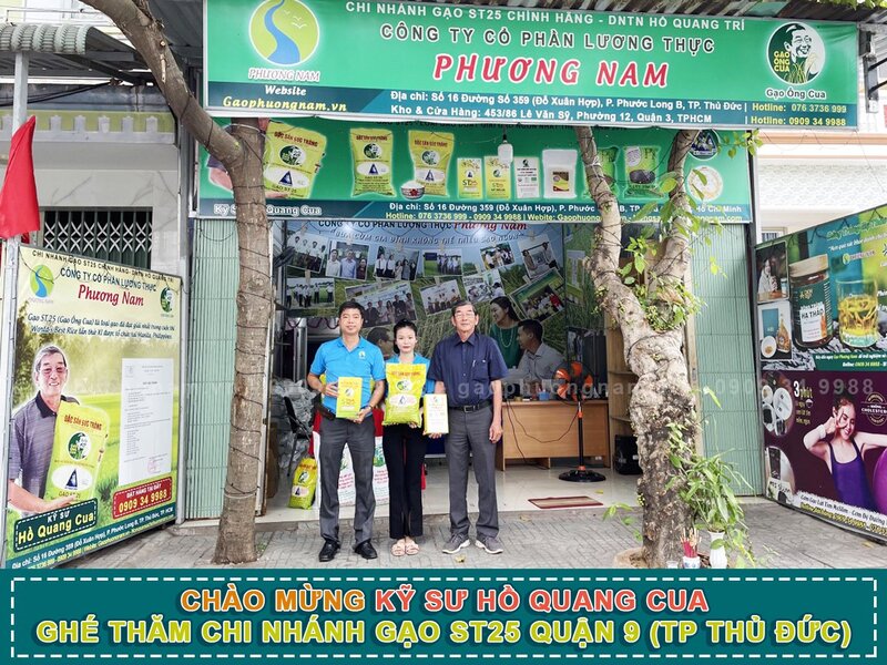 Kỹ sư Hồ Quang Cua ghé thăm chi nhánh gạo ST25 tại TP Thủ Đức 